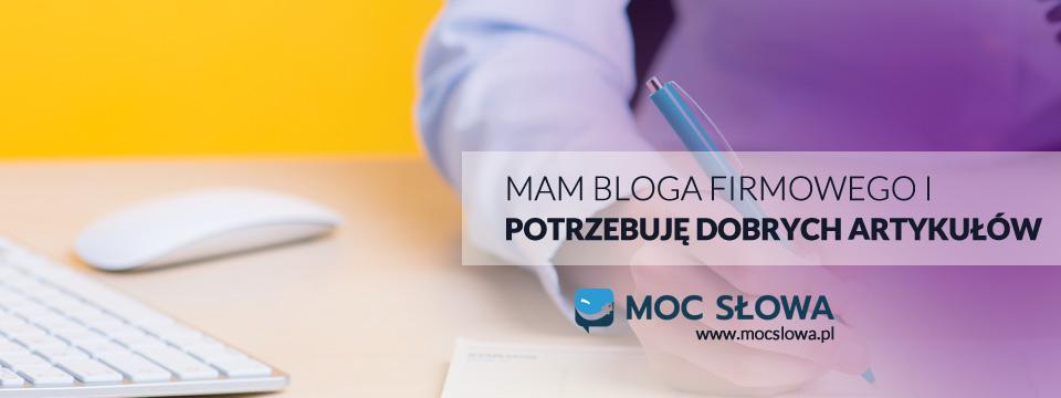 Read more about the article MAM BLOGA FIRMOWEGO I POTRZEBUJĘ DOBRYCH ARTYKUŁÓW